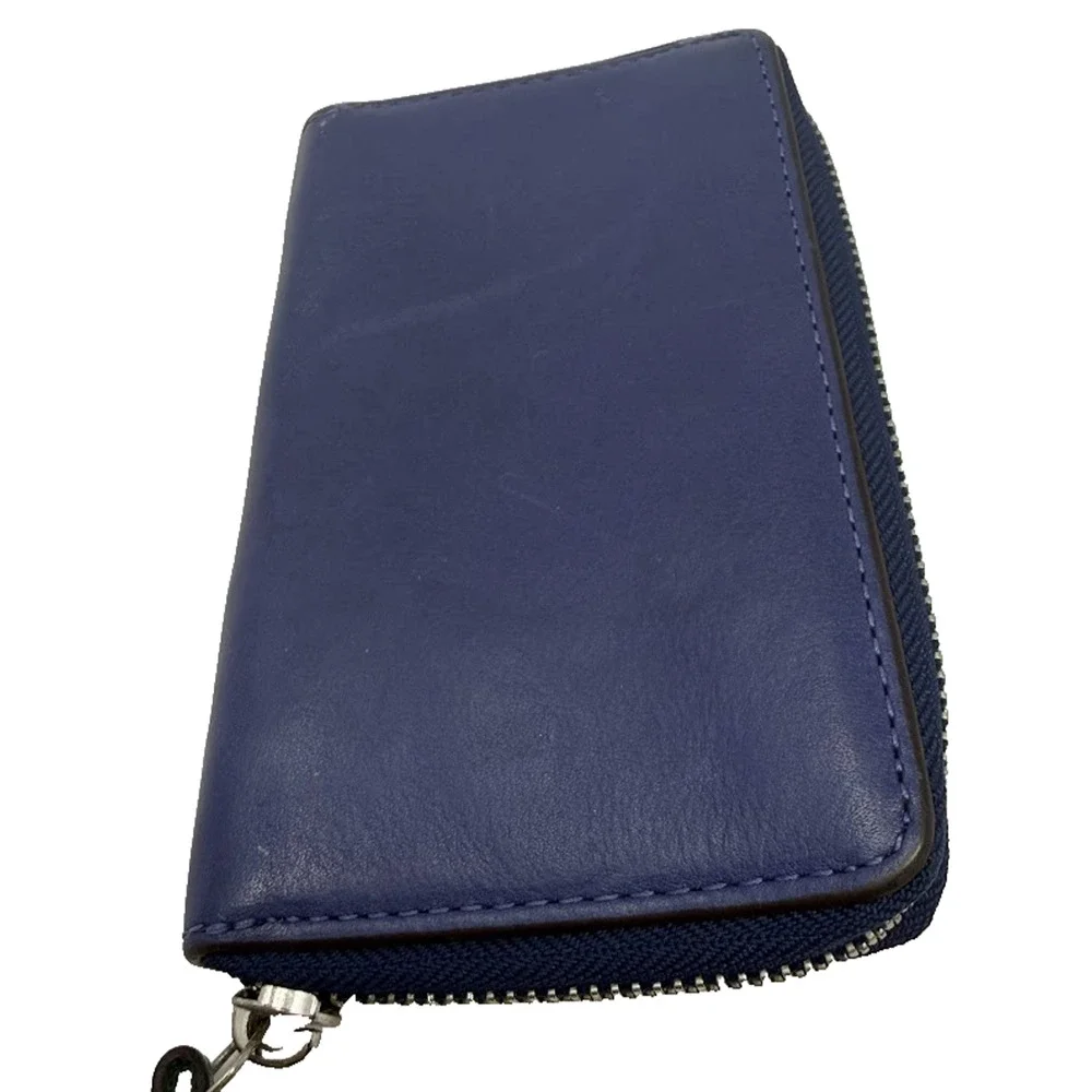 Coach Colorblock Leather Zip Around Wristlet Wallet Turnlock